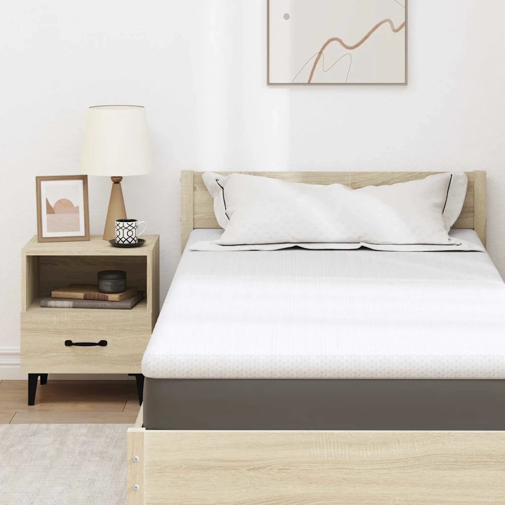 Topper per materasso Bianco 90 x 190 cm Tessuto Jacquard 4106189