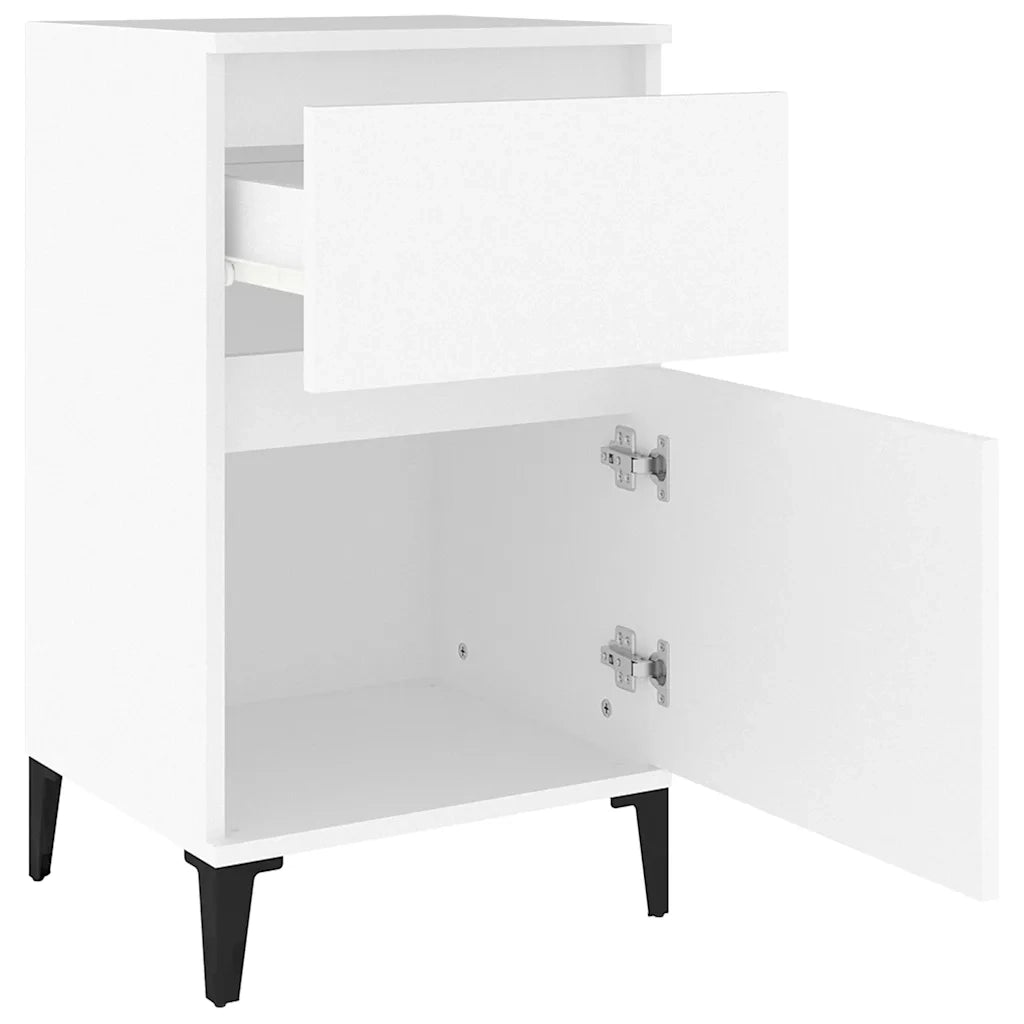 Comodino | Armadio da Notte | Mobiletto da notte Bianco 40x35x70 cm
