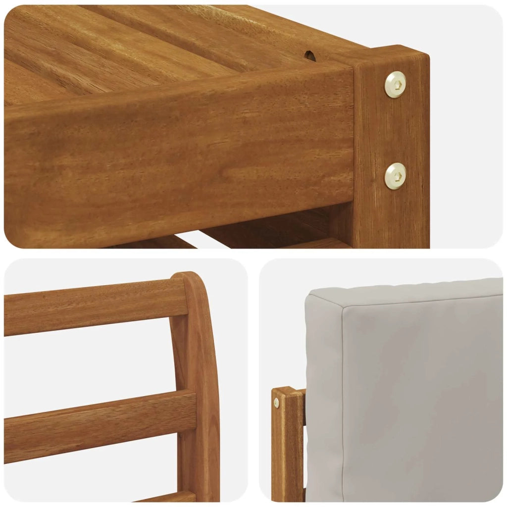 Set divano sezionale con cuscino 9 pcs Grigio Naturale e Chiaro 3375331