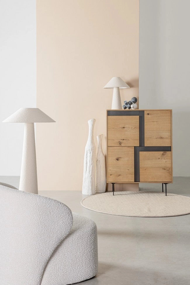 Poltrona Soggiorno 79,5x75,5x72 cm Babila in Bouclè Naturale