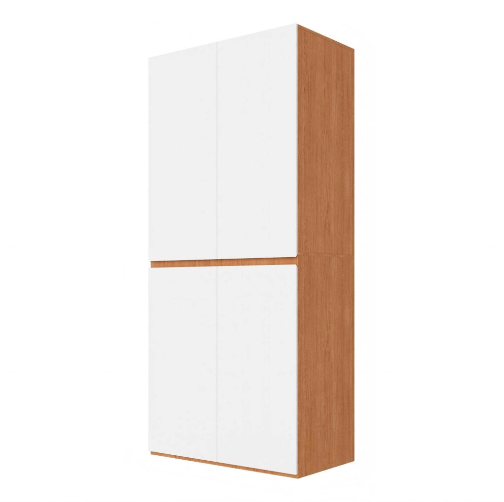Armadio guardaroba con cassetto portagioie; 90 x 50 x 200 cm; MDF e truciolare; bianco