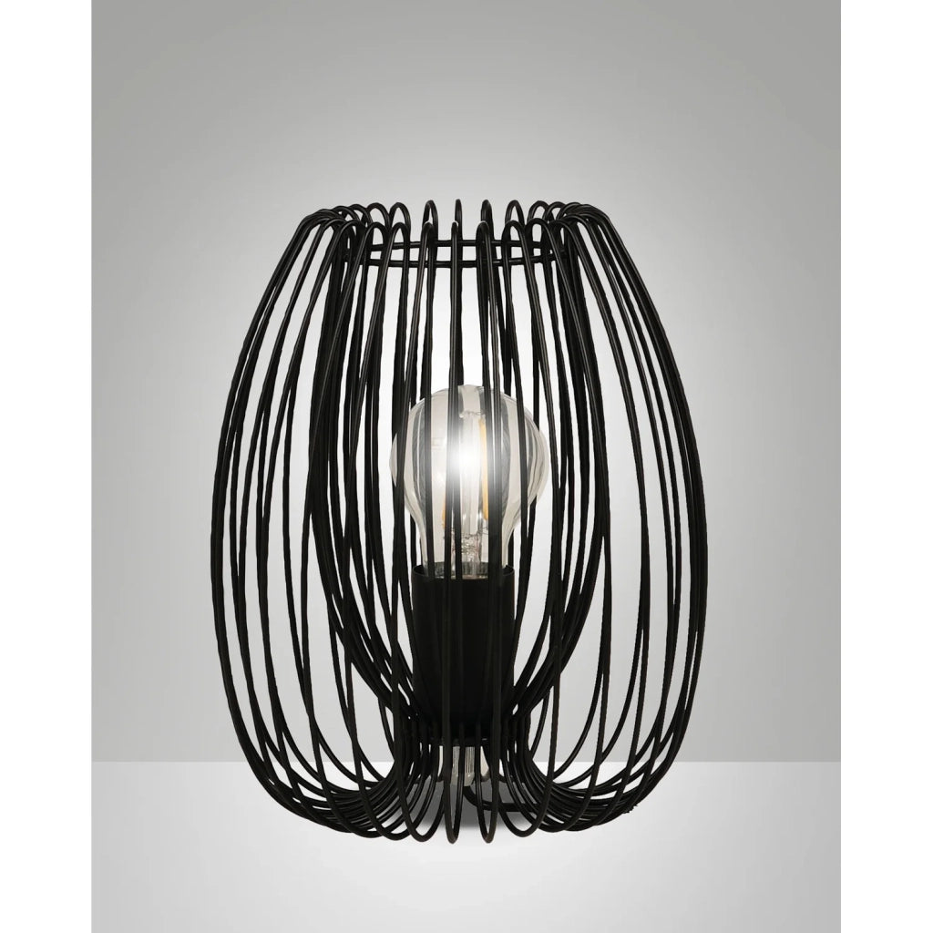 Lampada da Tavolo Camp Nera Fabas Design Moderna Singola Stile Elegante