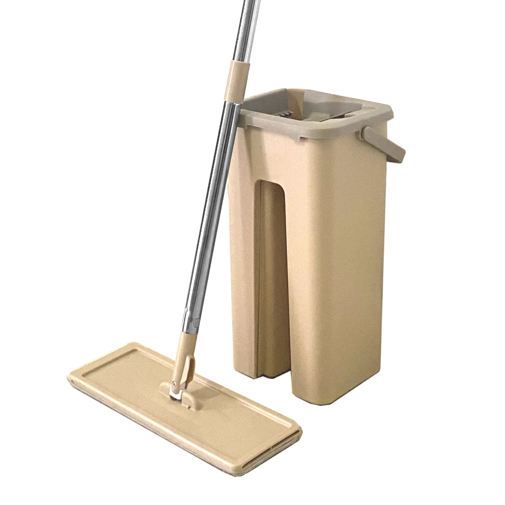 Panno extra piatto con secchio strizzatore Beige