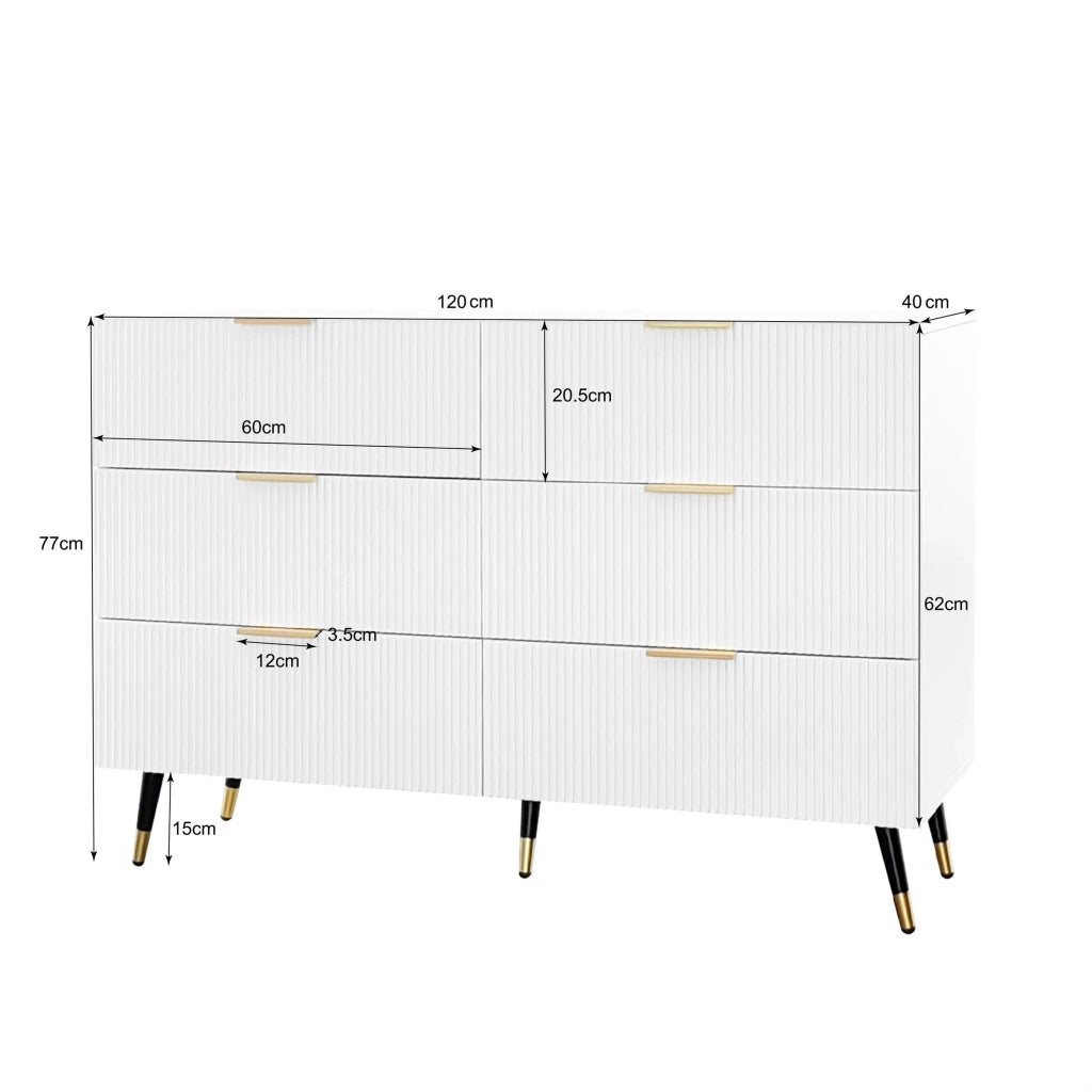Sideboard elegante design moderno, comò con cassetti e ampio spazio contenitivo