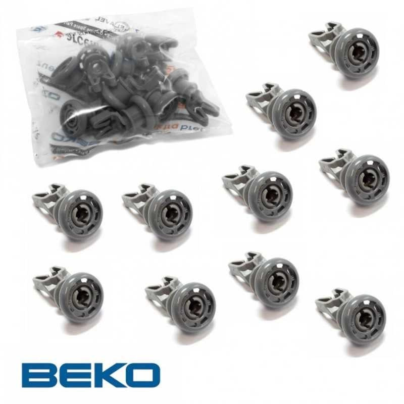 KIT 10PZ RUOTE LAVASTOVIGLIE BEKO PER CESTELLO superiore ORIGINALE 1885800500 - Beko Arcelik