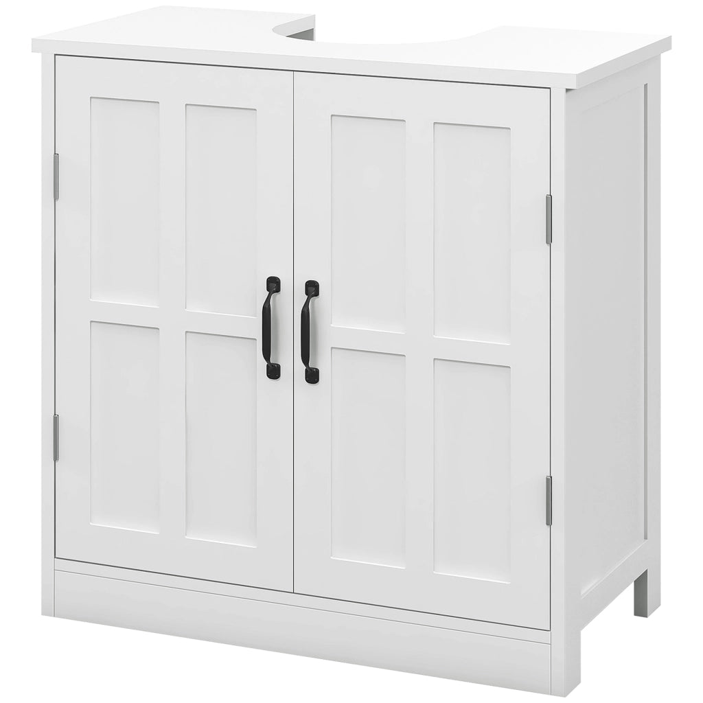 Mobile Sottolavabo con 2 Ante e Scaffale Regolabile ¨C Minimal ¨C Bianco