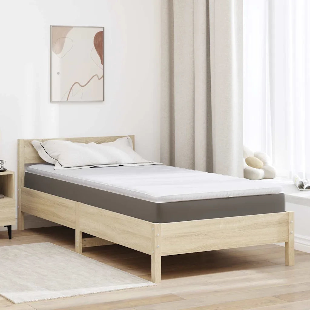 Topper per materasso Bianco 100 x 200 cm Tessuto a maglia 4106405