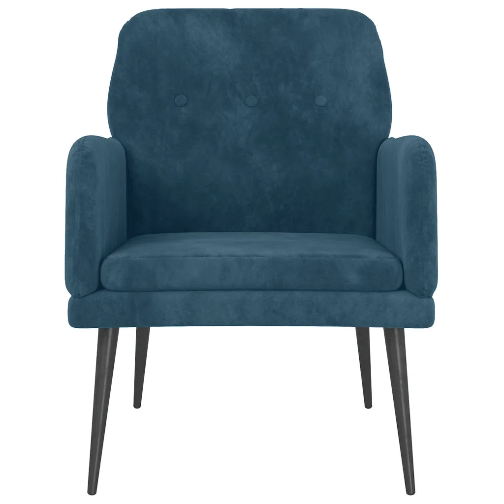 Poltrona Blu 62x79x79 cm Velluto 351413