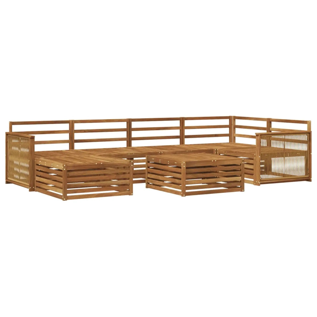 Set di divani da esterno 7 pz Naturale 3383597