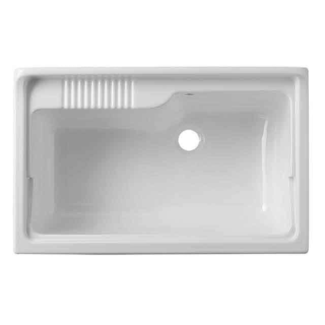 Mobile LAVATOIO in PVC in KIT di montaggio - 80X50 per Interni/Esterni - CR - Col: BIANCO