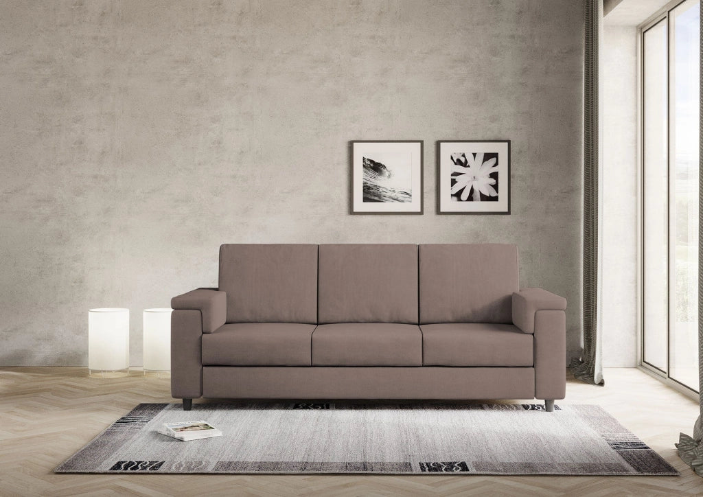 Divano 3 Posti 208x85x85 cm Marrak in Tessuto Talpa