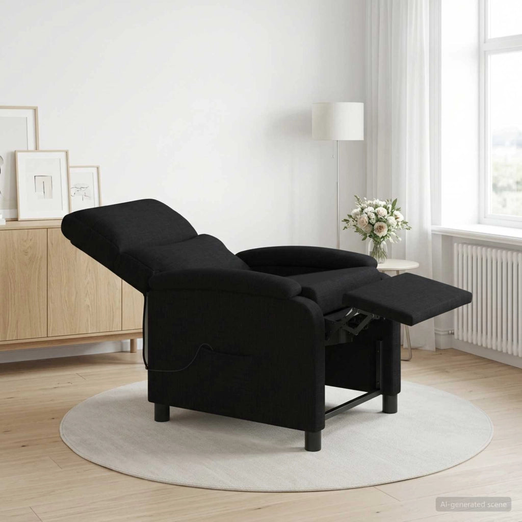 Poltrona Massaggiante Nero Tessuto 42035011