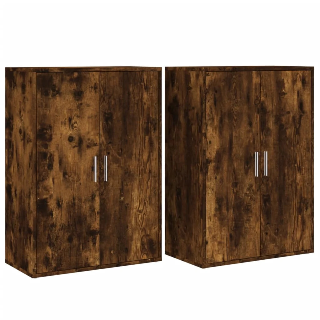Buffet credenza cassettiera armadio mobile contenitore organizer per cucina soggiorno salotti set da 2 60 x 31 x 84 cm legno ingegnerizzato marrone 02_0036741