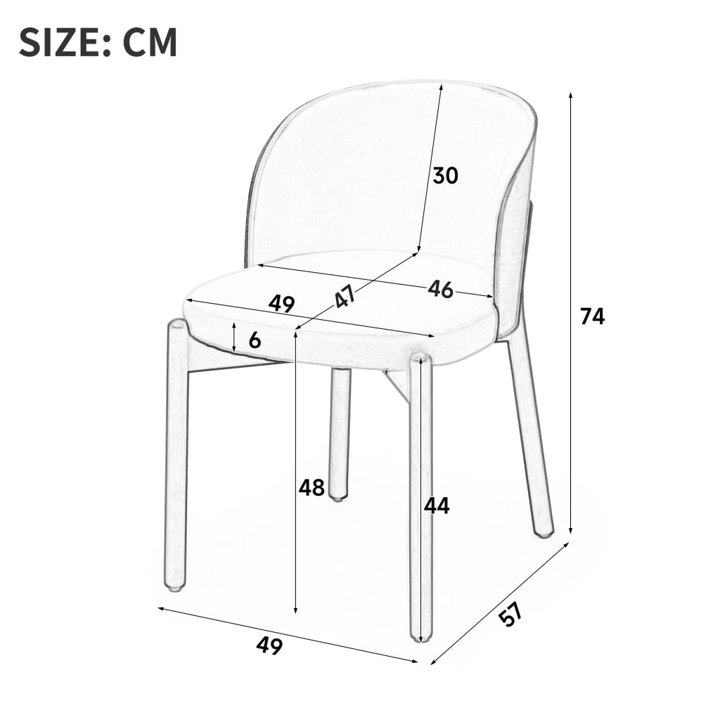 2 Sedie da Pranzo in Legno Massello, Impiallacciatura di Frassino, Tessuto di Lino, Colore Legno Naturale, Comode e Traspiranti, Stile Moderno per Sala da Pranzo, Soggiorno, Caffè
