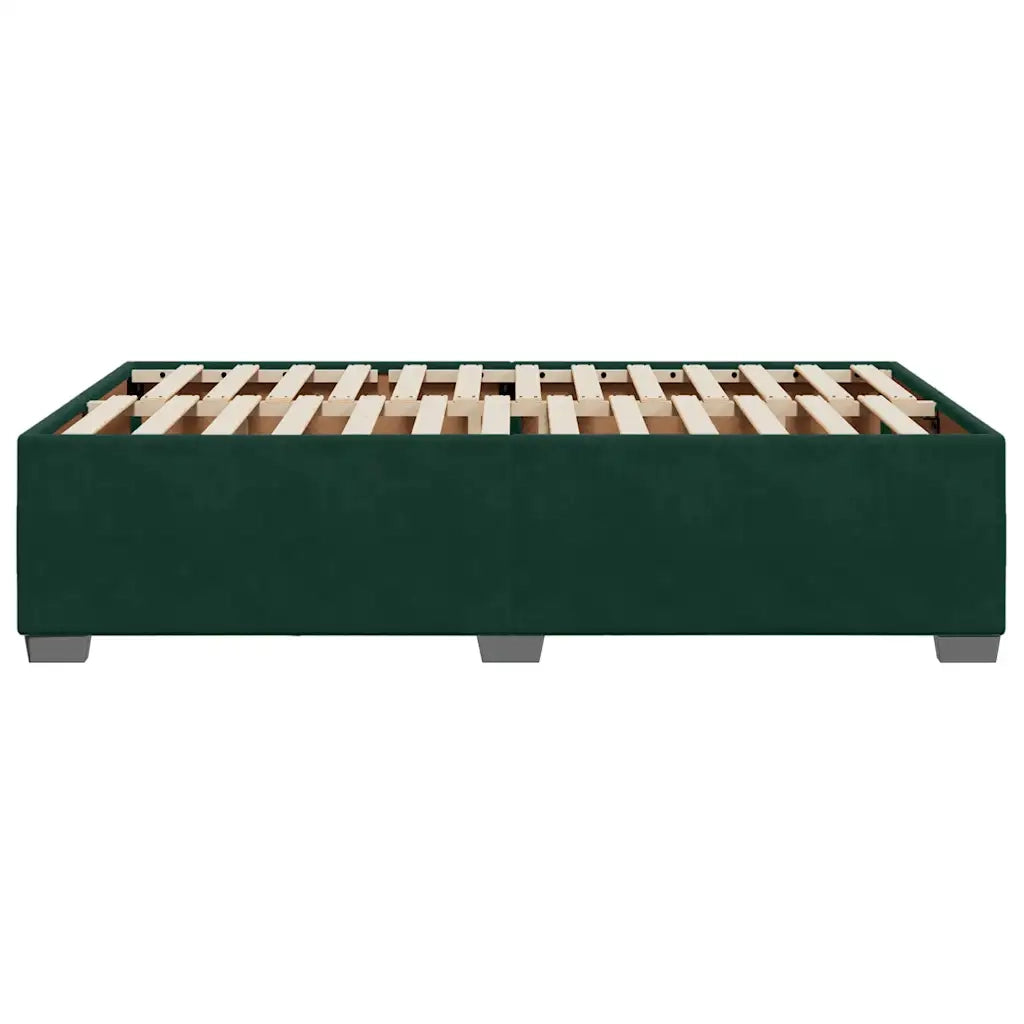 Letto matrimoniale | Letto per adulti | Giroletto senza Materasso Verde Scuro 120x190 cm Velluto