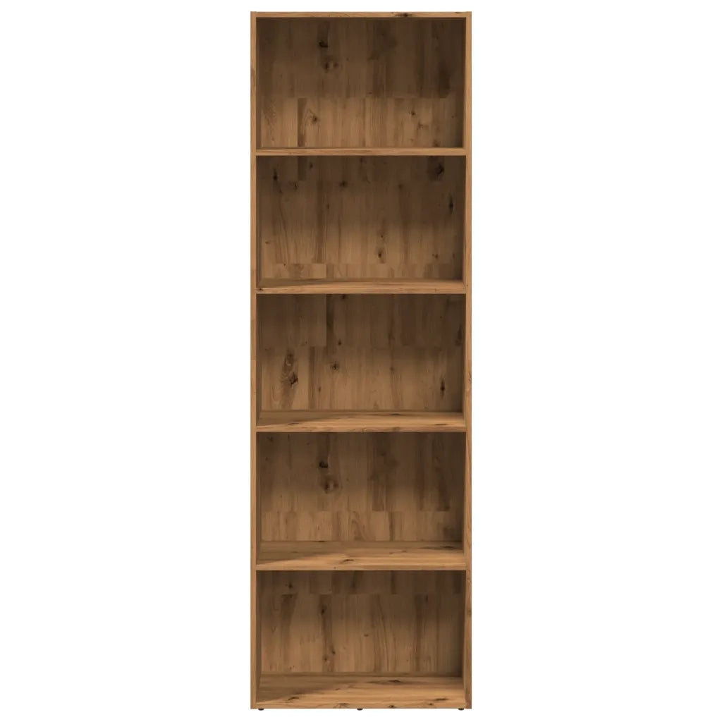 Libreria-Scaffale per Libri-Mobile di Stoccaggio Rovere Artigianale 60x30x189 cm in Legno Multistrato
