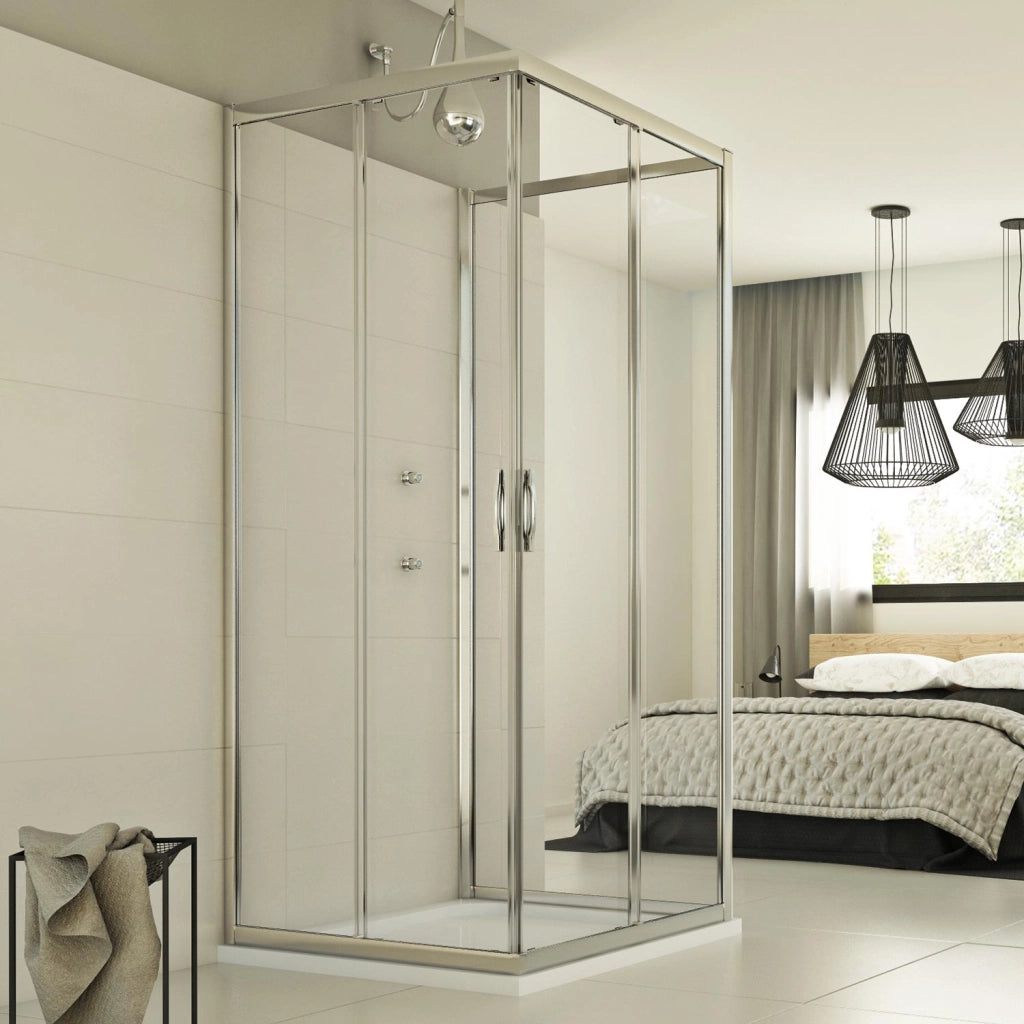 Box Doccia 3 lati 75x80x75 CM H198 trasparente mod. Evolution Trio