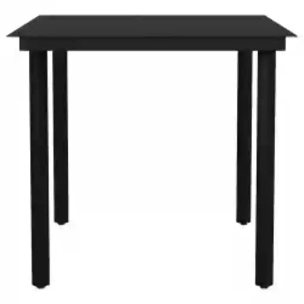 Set da Pranzo da Giardino 3pz con Cuscini Polyrattan Vetro 3334618