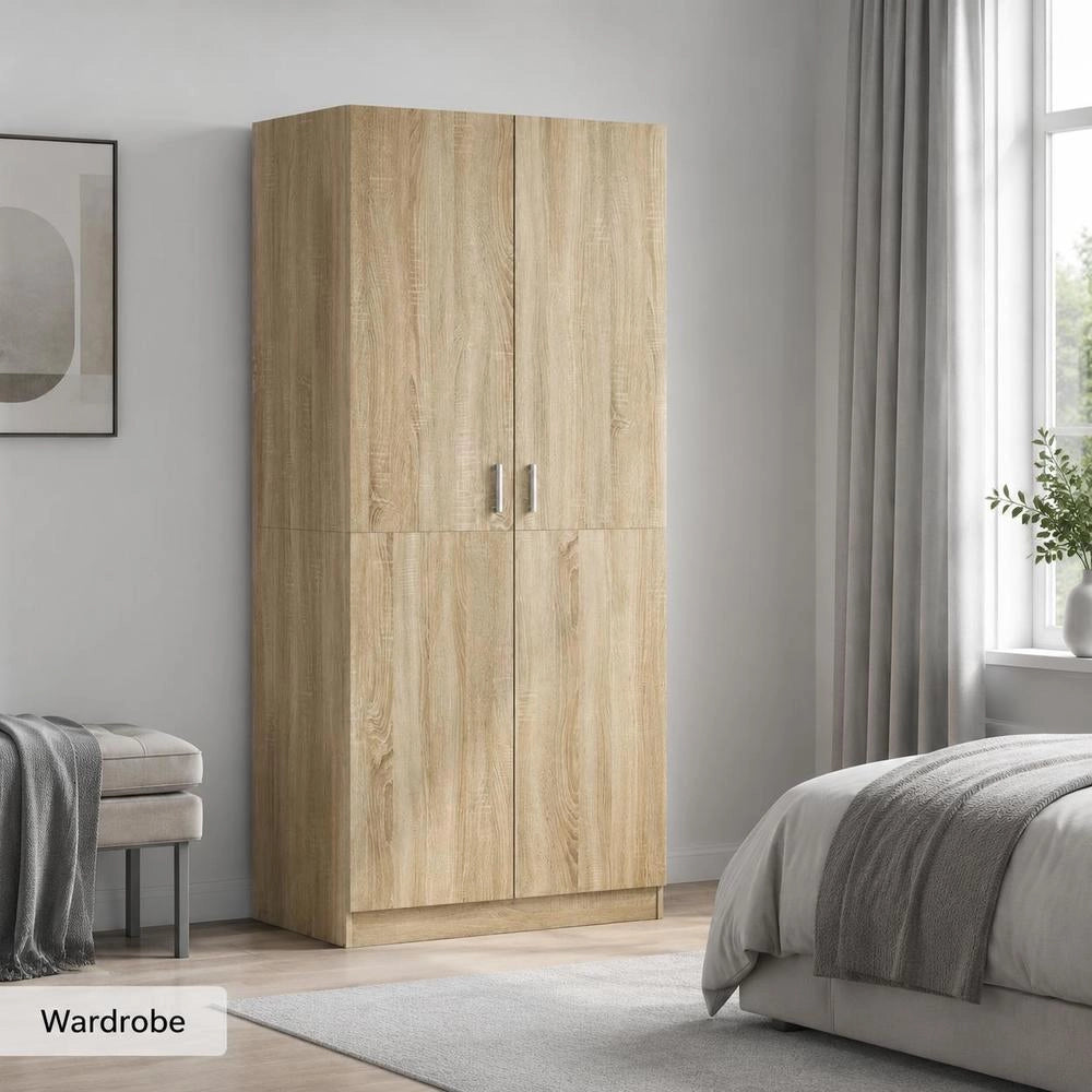 Wardrobe Sonoma Oak 80x52x180 Cm Wood-based Material