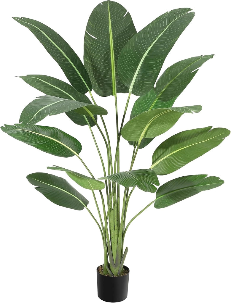Pianta di Strelitzia Artificiale Uccello del Paradiso per Interno ed Esterno con Vaso