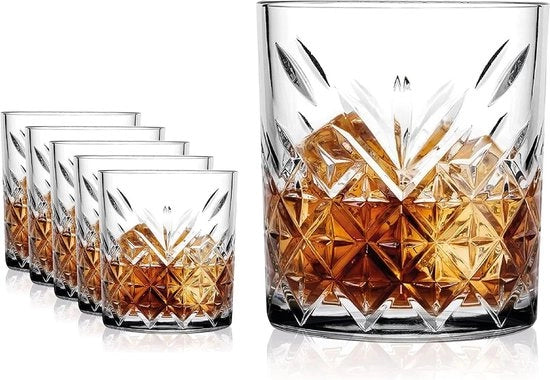 Set di decorazione per bicchieri - 6 pezzi - 200 ml - bicchieri da cocktail - set di decorazione per bicchieri di whisky - ideale per gin e rum