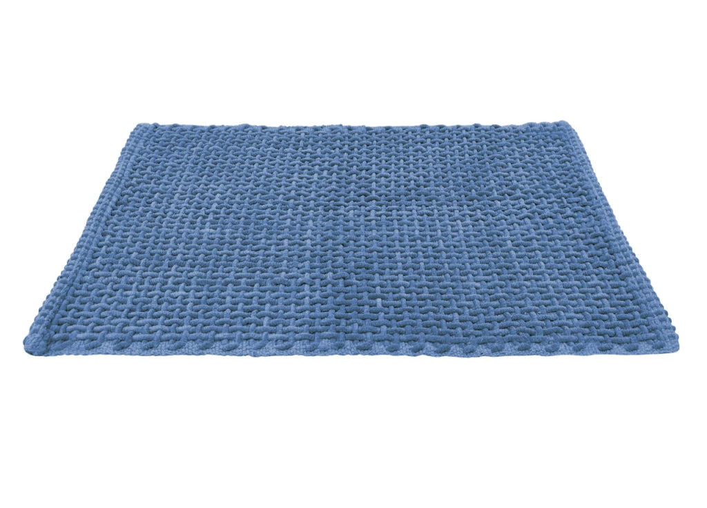 Tappeto Bagno Doccia Antiscivolo In Microfibra Super Assorbente Osaka - 40x60 - Azzurro