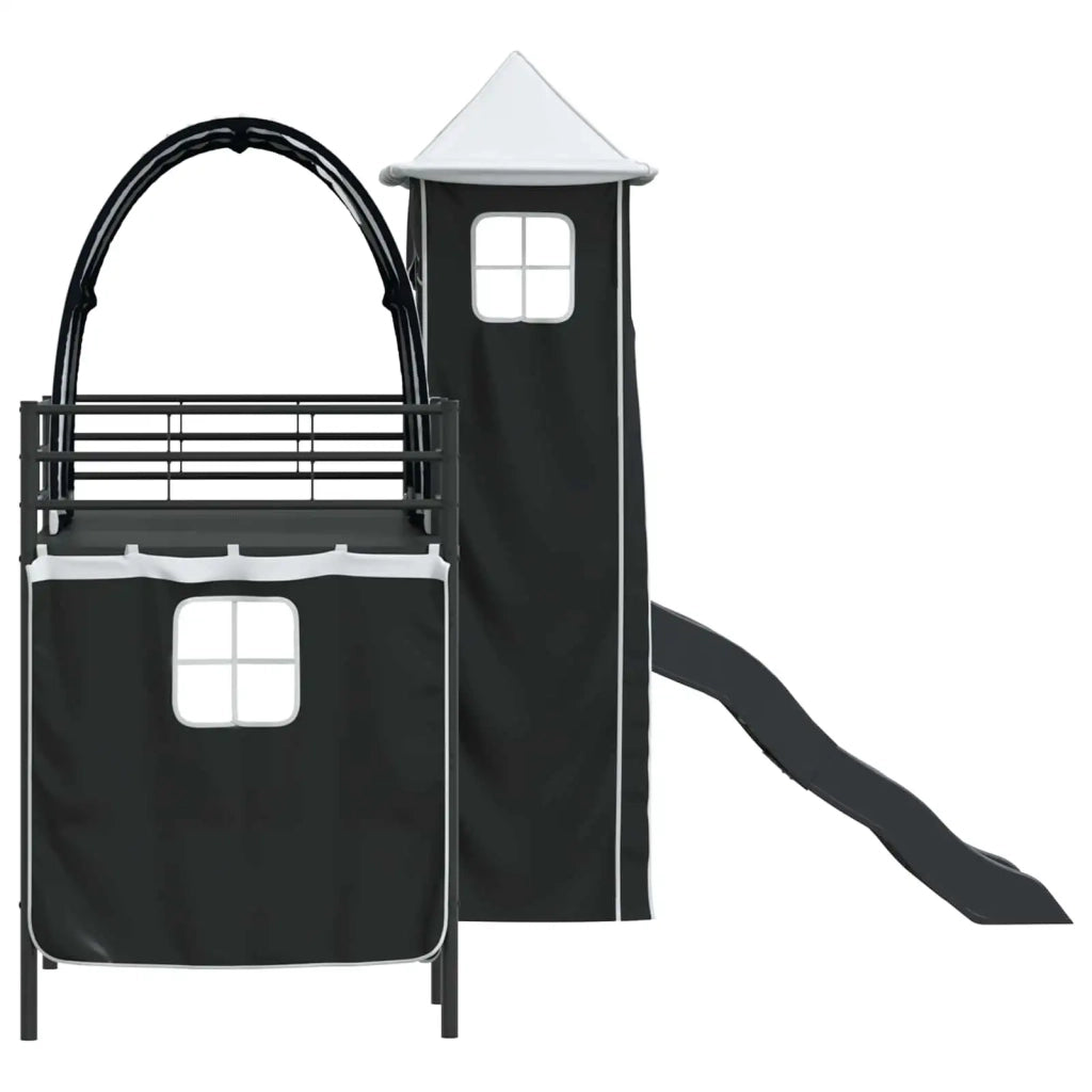 Struttura del letto loft per bambini Nero 100 x 190 cm Metallo 42020875