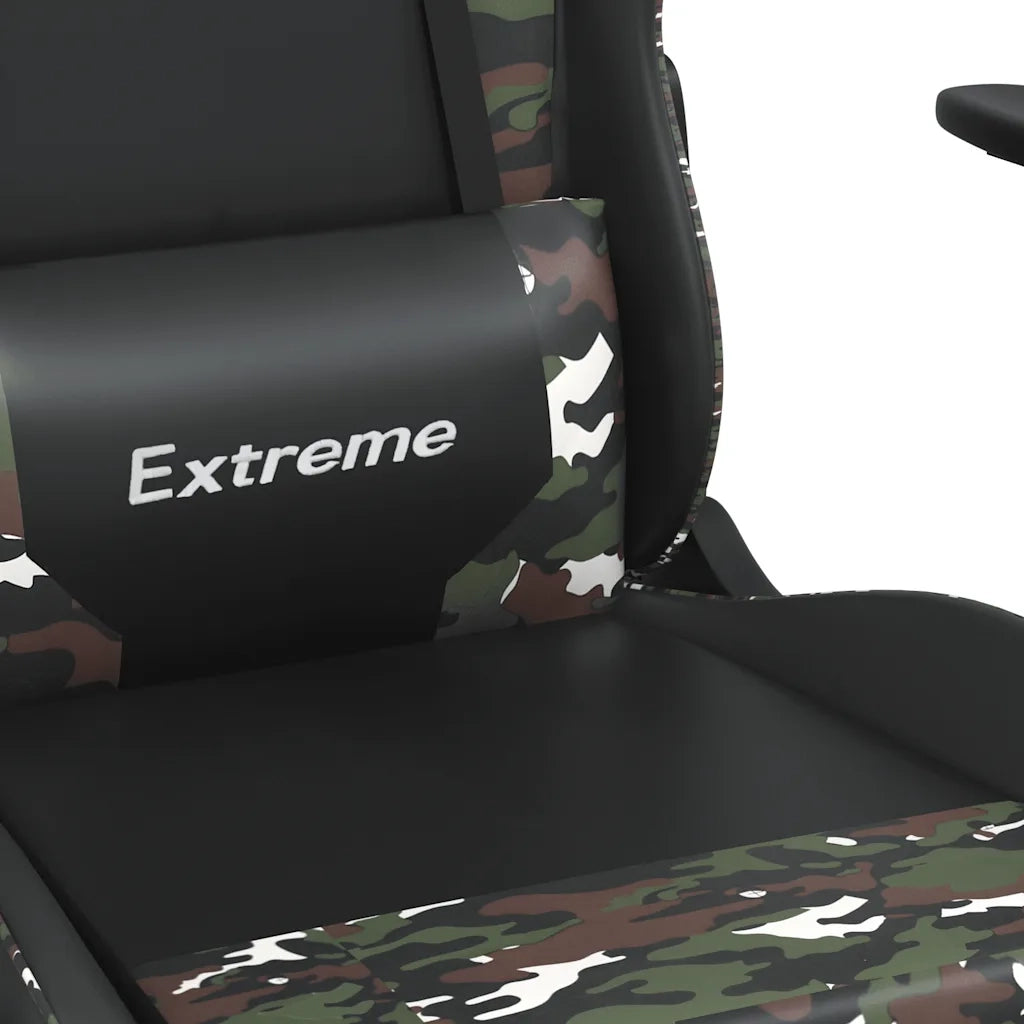 Sedia da Gaming | Sedia da e-sports Nero e Mimetico in Similpelle