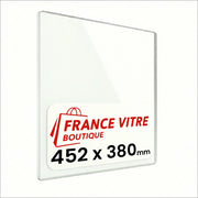 452 x 380 x 4 mm - Vetro per stufa a legna - vetro camino di ricambio - vetro per caminetto resistente al fuoco - France Vitre