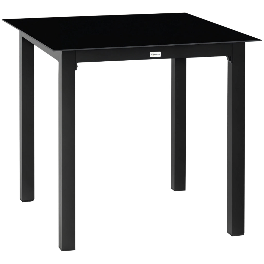 Tavolo da giardino ¨C Minimal ¨C 80x80x74 cm, nero, polyrattan