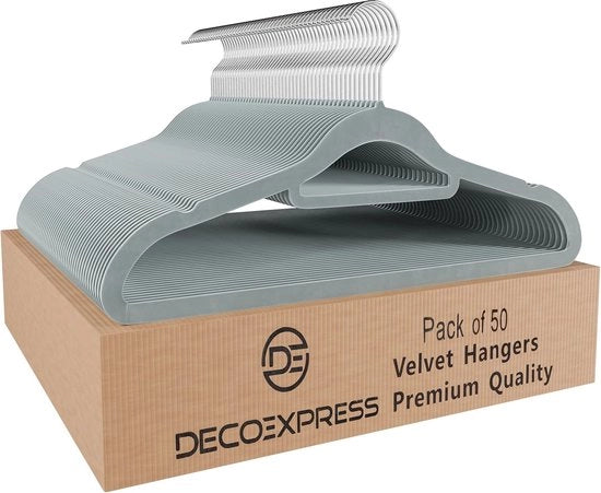 Kleerhangers fluwelen con antislip multipack (50 pezzi)