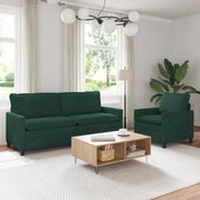 Set di divani 2 pcs Verde Scuro Velluto 3417111
