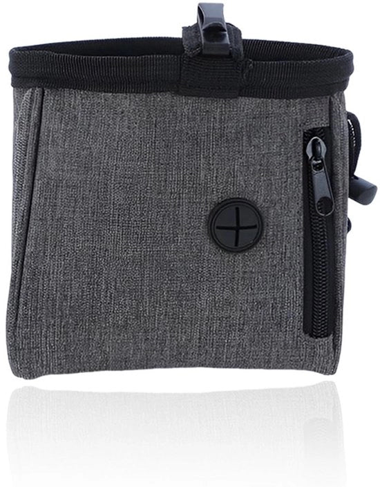 Tas di Compensazione per Cani - Borsa di Compensazione per Cani - Tas per Snack per Cani - Addestramento per Cani - Tas per Uscire per Cani - Escursione - Portatile - Accessorio per Escursione - Grigio
