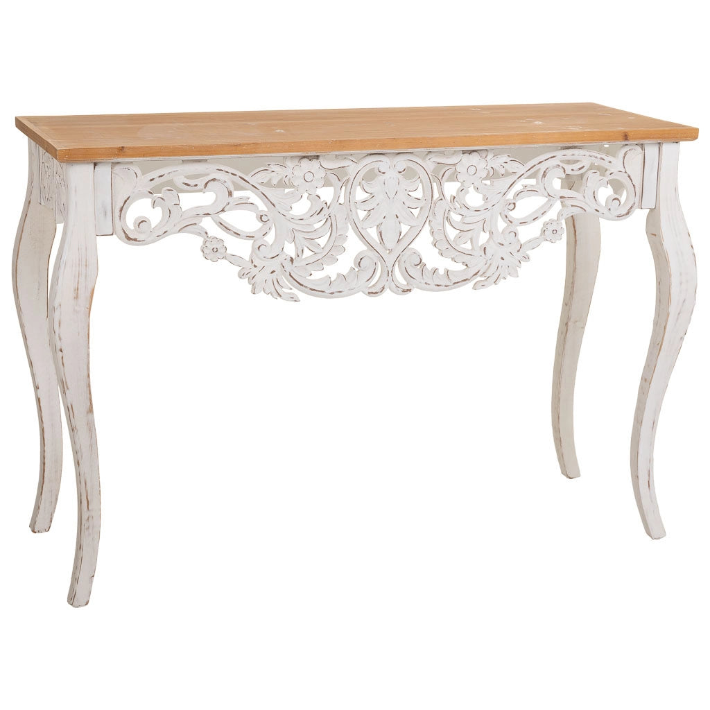 Mobile da ingresso in legno marrone 111x40x77h