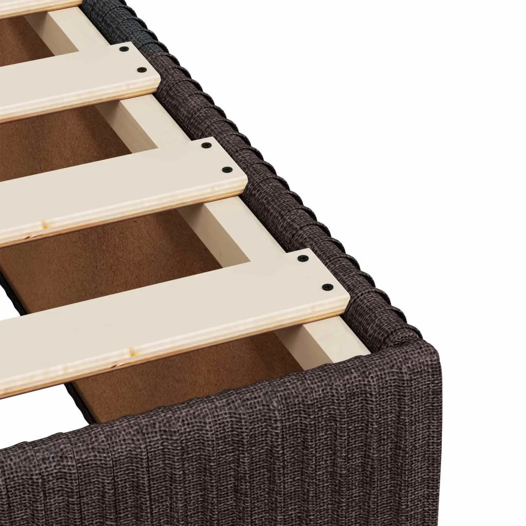 Letto box spring con materasso Marrone Scuro 160 x 200 cm 3451513