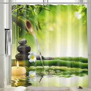 Douchegordijn per Bagno 3D - Acqua e Muffa Resistenti - Lunghezza Extra 200 cm con Disegno Fiorale