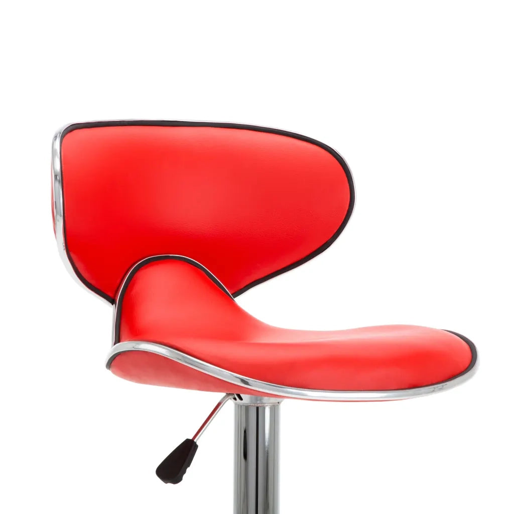 323645  Bar Stools 2 pcs Red Faux Leather