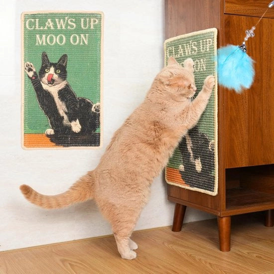 Protezione per pavimenti, muri, tappeti, divani, 56x33 cm, protezione anti graffio per mobili, piastra per gatti con chiusura a molla (gatto)