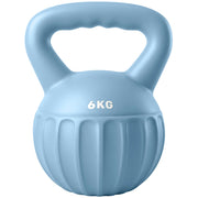 Kettlebell con sabbia 6 kg per allenamento a casa ¨C zephmum ¨C blu 17x17x23 cm