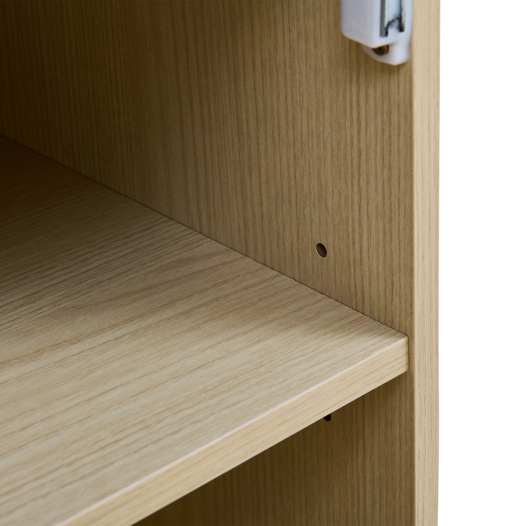 ARMADIO Guardaroba con specchio e panca 2 in 1, MDF colore legno