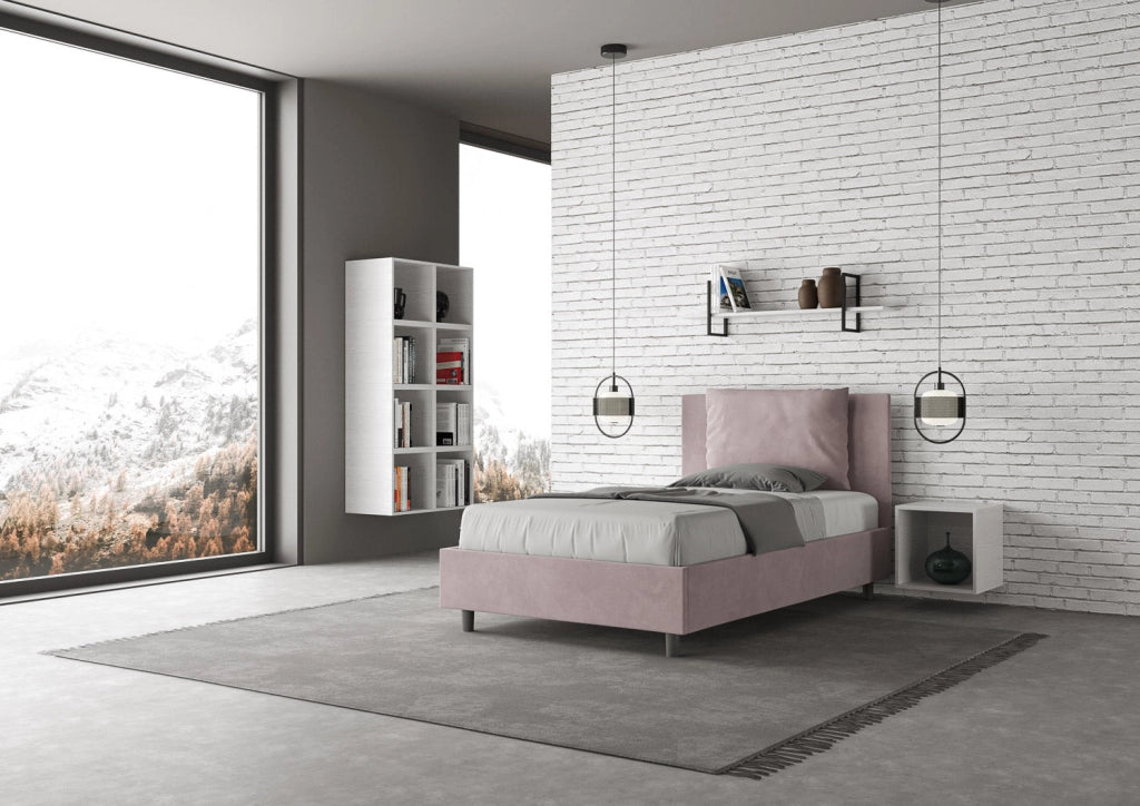 Letto 1 Piazza e Mezzo 130x190 cm Senza Rete Antea Glicine