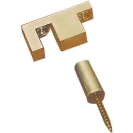 CRICCHETTO FERMAPORTE 20x10 mm - Ottone nichelato - 5 pezzi