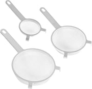 Set di filtri per tè e cucina - 3 pezzi - bianco - plastica