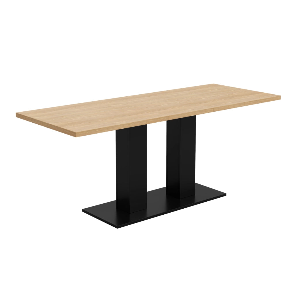 Tavolo da pranzo allungabile 140/180x70 cm, MDF, per 6-8 persone, design semplice, colore legno naturale