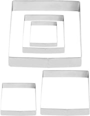Forme per biscotti in acciaio inossidabile per cottura e mousse - Set da 5 pezzi