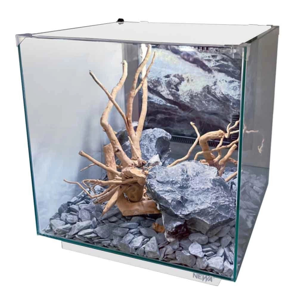 Newa Ego Full EF50W Colore bianco cm35,8x36,5x39,5h - acquario con illuminazione LED e filtro incluso