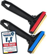 Scavatrice per ghiaccio - utile per auto - 2 pezzi - nero/blu/ottone - ottone