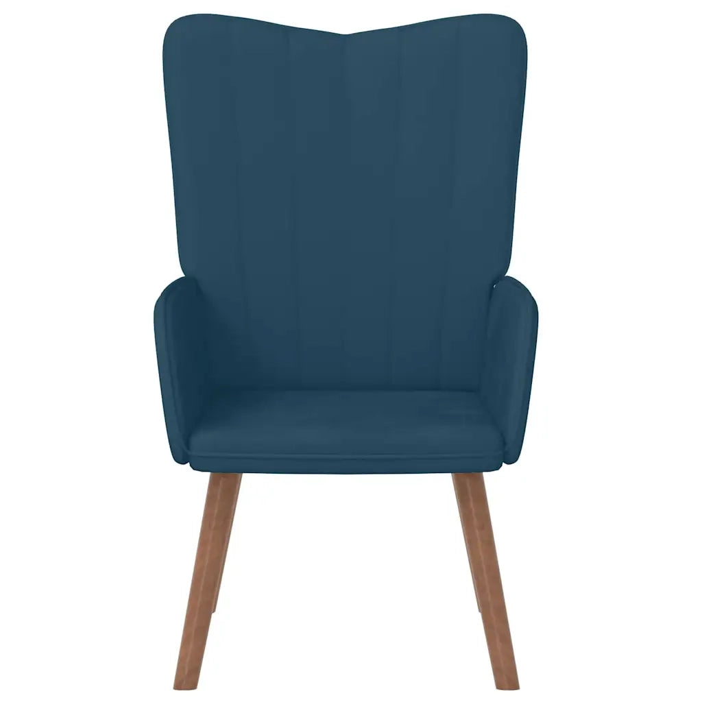 Poltrona Relax Blu in Velluto 327665