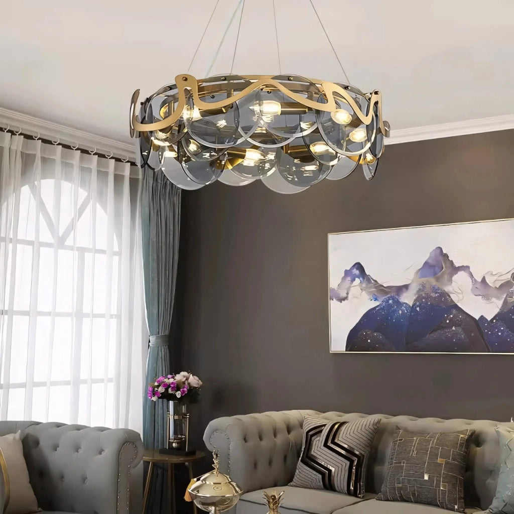 Lampada Da Soffitto APP1545-8CP Brush Gold / Grey