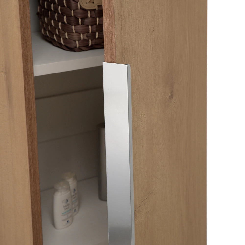 Colonna bagno sospesa 150 cm rovere con anta soft close Elva